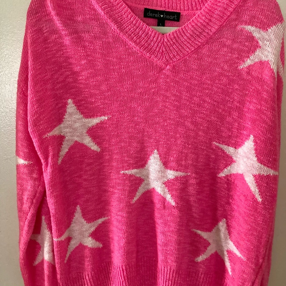 Pink Star Sweater